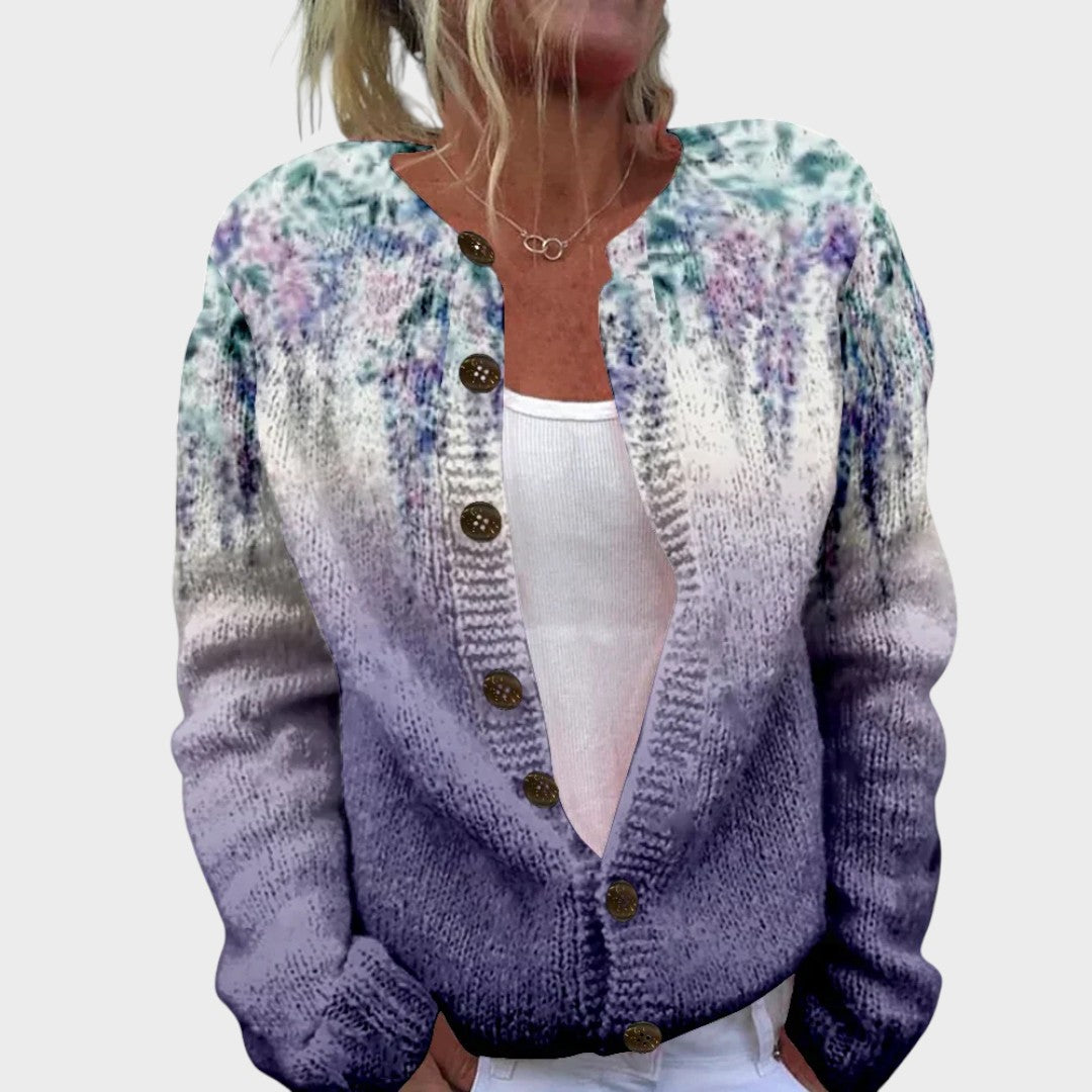 Alina™ - Gradient Stickad kofta