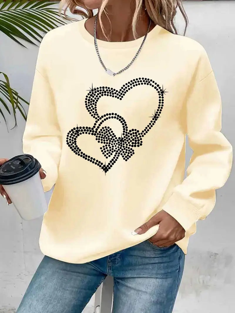 Hjärtkristall Sweatshirt | Tillsammans mot Bröstcancer