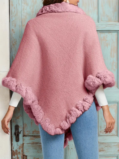 Värma Stickad Poncho | Tillsammans mot bröstcancer