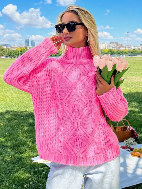 Varm Turtleneck Tröja | Tillsammans mot Bröstcancer