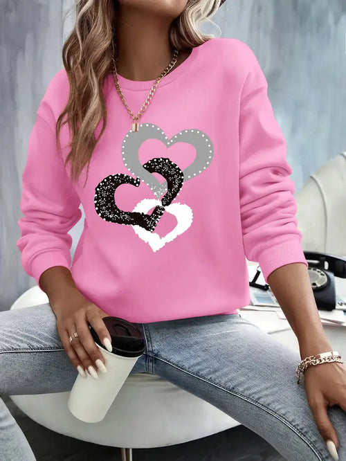 Tre Hjärtan Sweatshirt | Tillsammans mot Bröstcancer