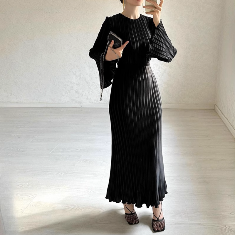 Elvi™ -  Utsvängda Ärmar Elegant Klänning