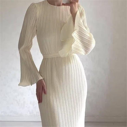 Elvi™ -  Utsvängda Ärmar Elegant Klänning