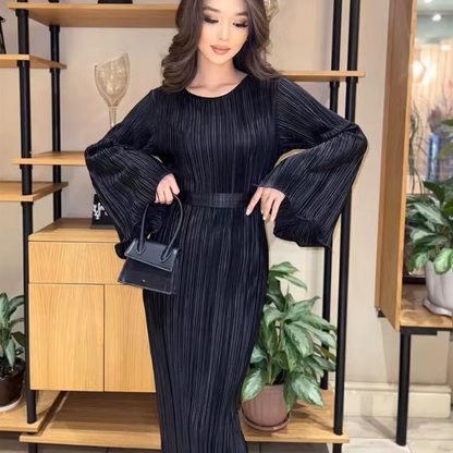 Elvi™ -  Utsvängda Ärmar Elegant Klänning