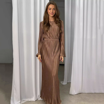 Elvi™ -  Utsvängda Ärmar Elegant Klänning